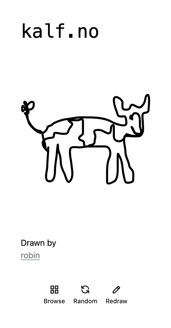 Screenshot of kalf.no on mobile